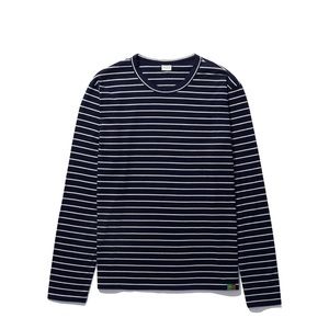 Kule The Organic Rufus Long Sleeve Tee - navy/white stripe